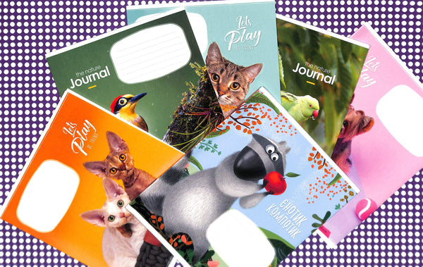 Karheft - 12 Blätter (mit verschiedenen Motiven auf dem Einband)