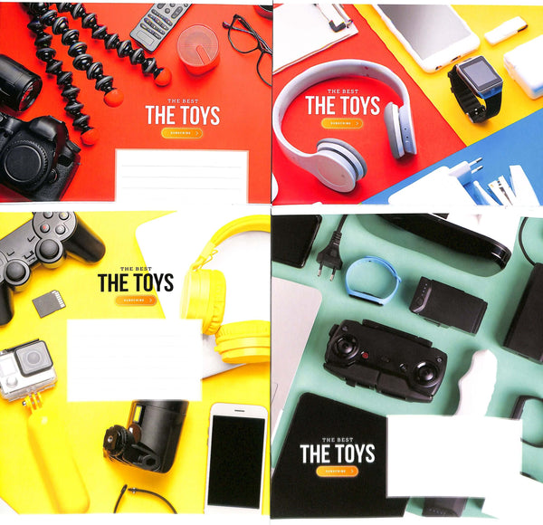 Graph paper notebook 18 sheets / various designs on the cover/