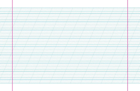 Calligraphy notebook-template. Enlarged size of the graphic grid