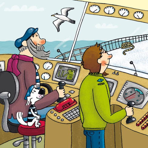 Matrose auf einer Fähre