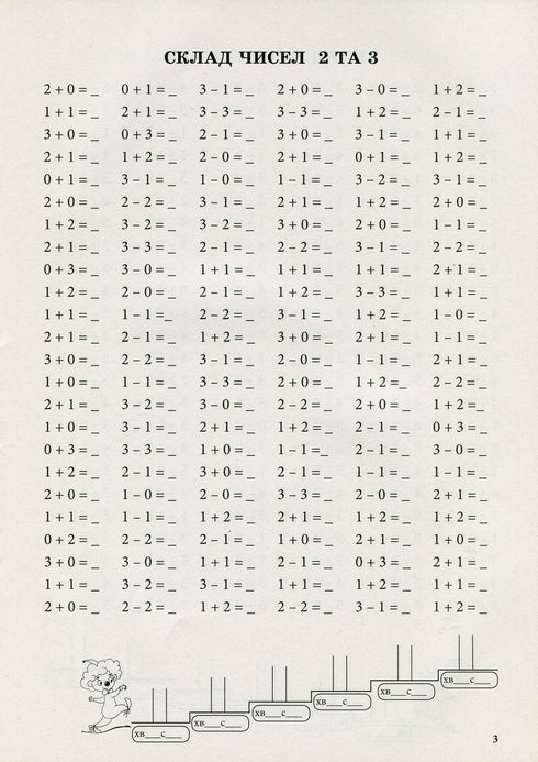 Mathematiktrainer. Addition und Subtraktion im Bereich von 10