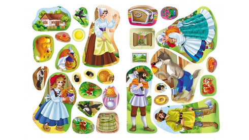 Aufklebergeschichten. Rotkäppchen