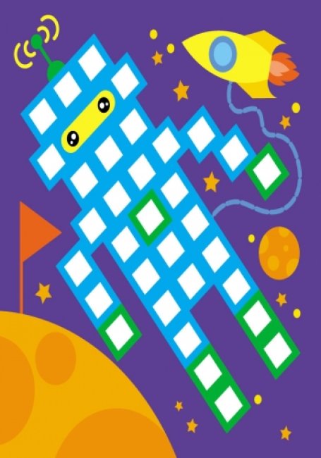 Мозаїка з наліпок. Для дітей від 4 років. Квадратики